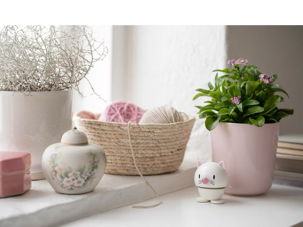 Hoptimist Bobblehead Figure – 3"– White Cat