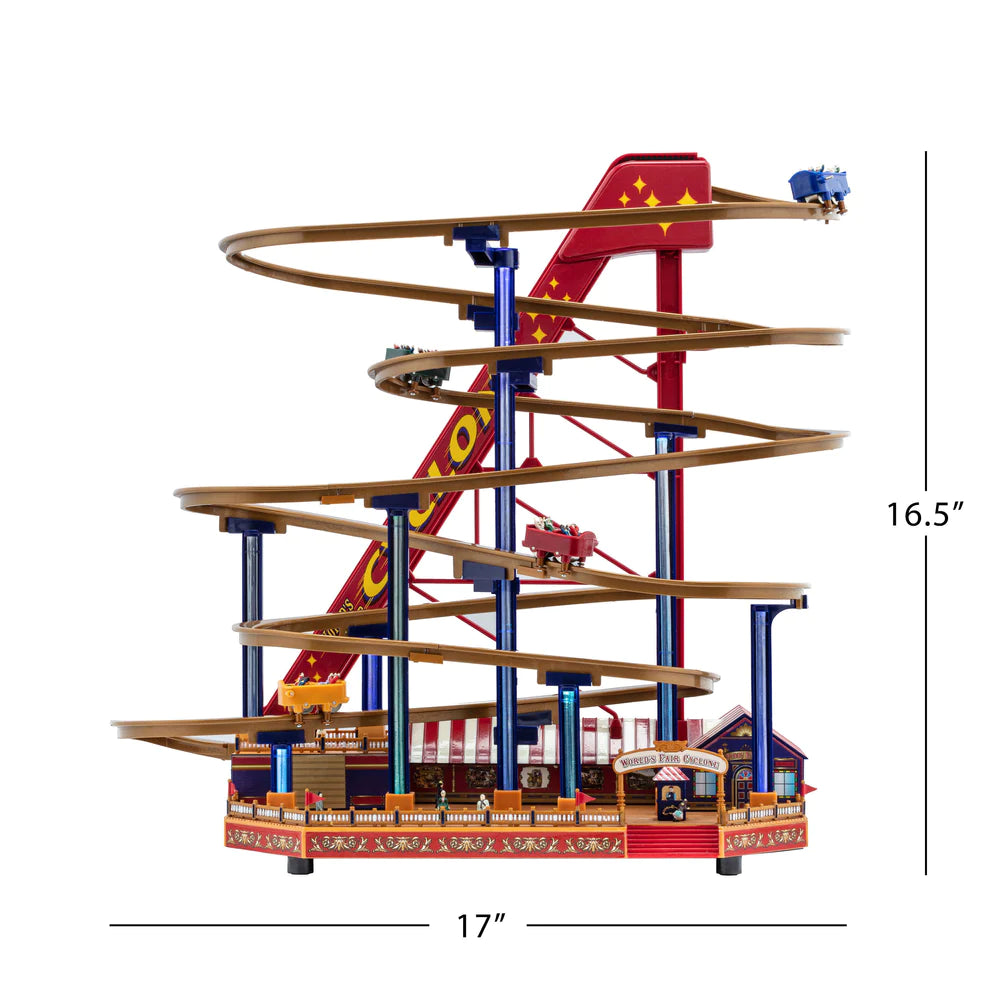 Mr. Christmas 90th Anniversary Collection - Animated & Musical Worlds Fair Rollercoaster