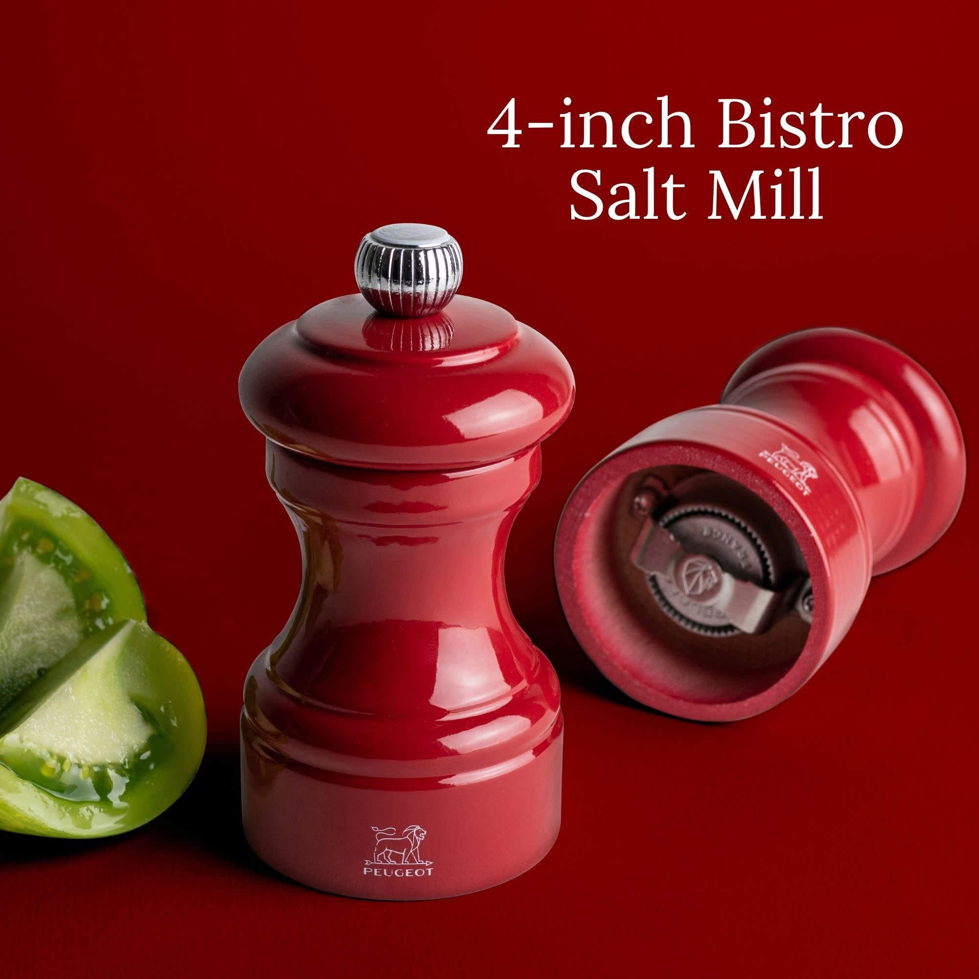 Peugeot Bistro Manual Gloss Painted Wood Pepper Mill – Red – 4"