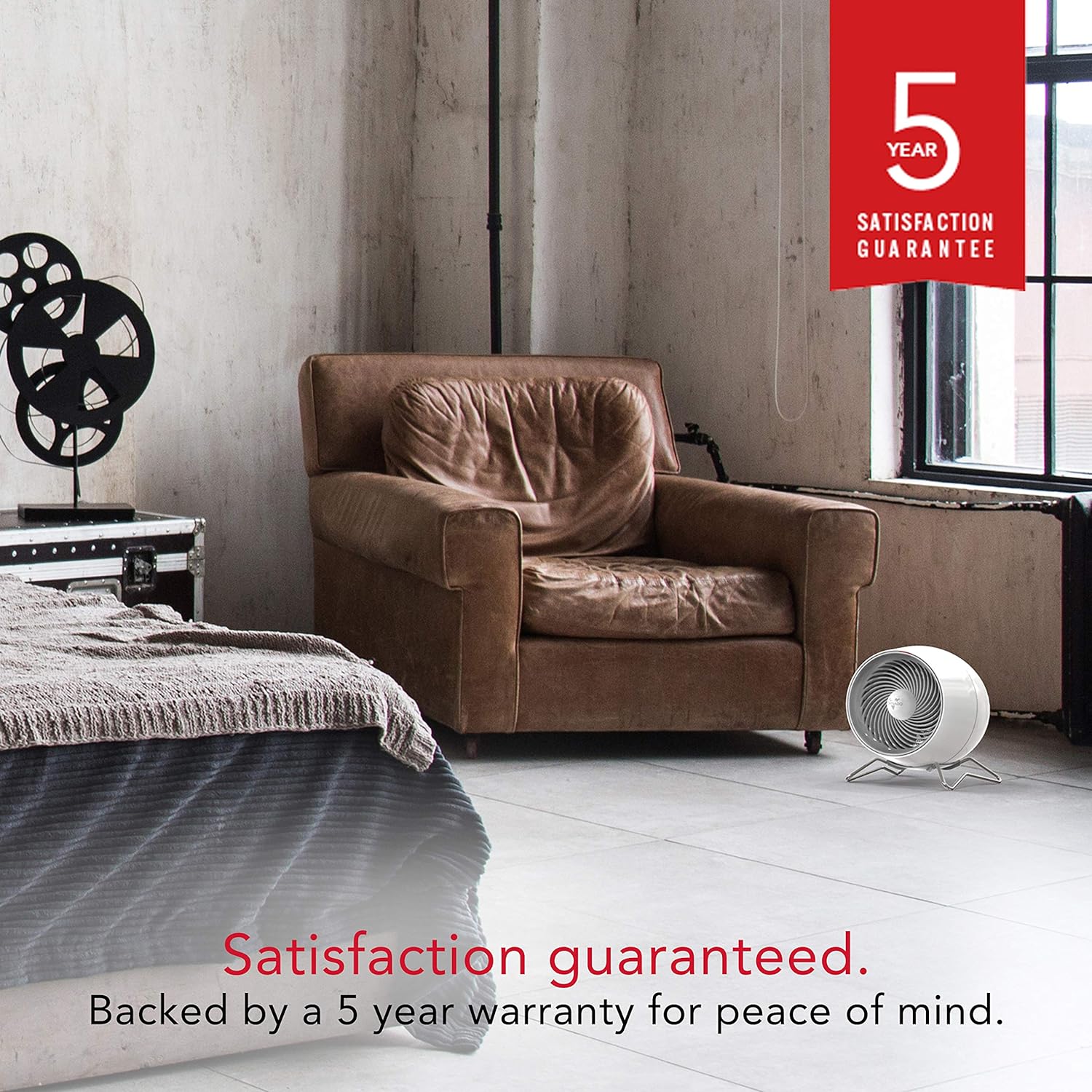 Vornado Pivot Heat Electric Space Heater with 20-Degrees of Tilt – White