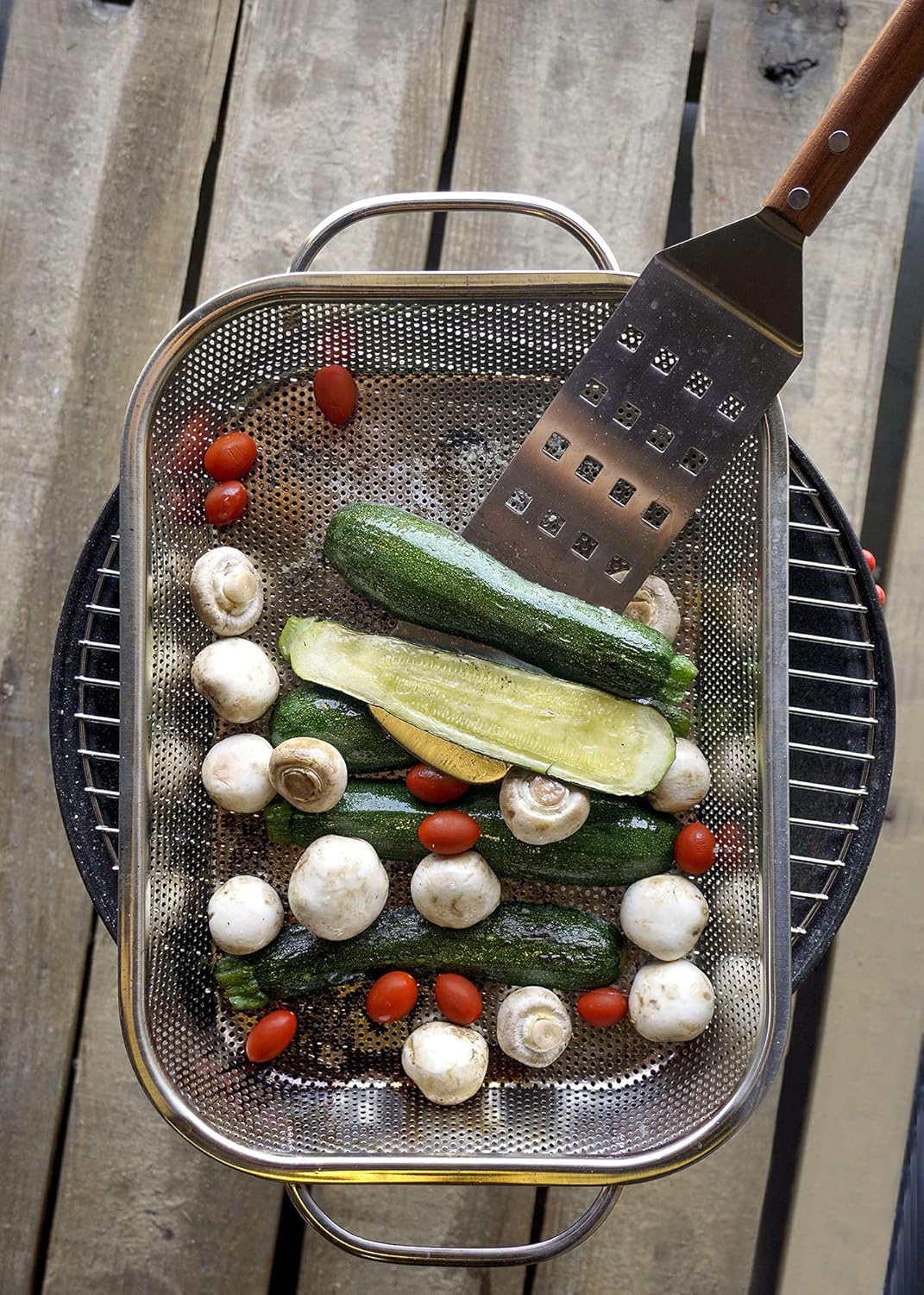 Precision Pierced Stainless Steel BBQ Roasting Pan – 17.5 x 11