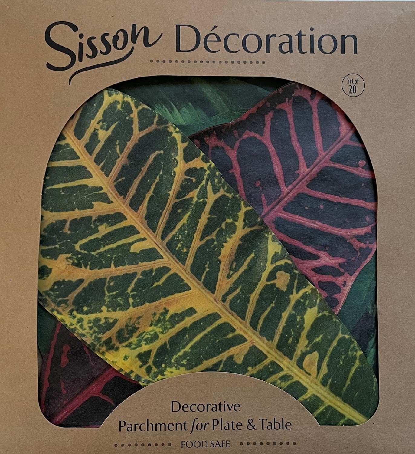 Parchment Cheese Leaves – Tropical Leaves Variety – Pack of 20