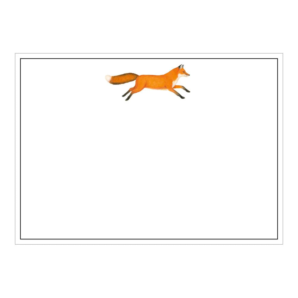 Caspari Correspondence Cards – Leaping Fox– Set of 12