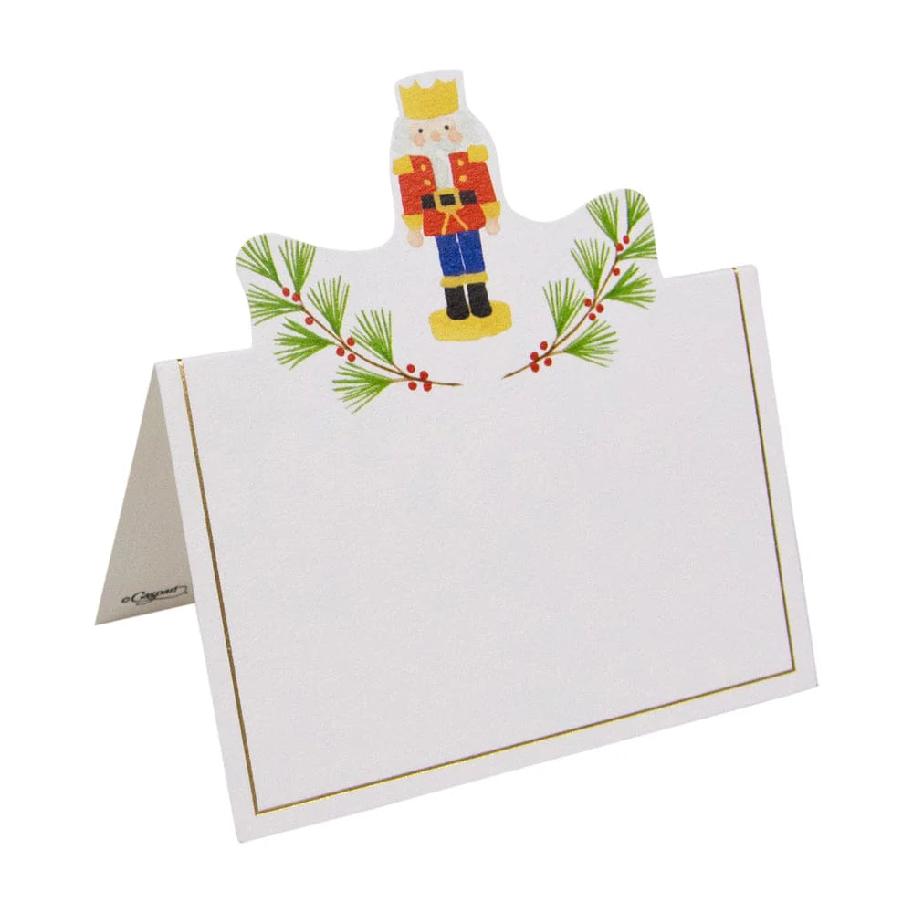 Caspari Pequeño Cascanueces Tarjetas de Ubicación de Aluminio - Paquete de 8