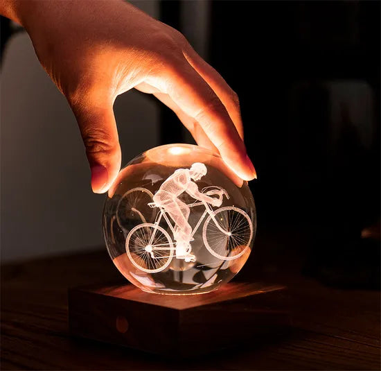 Gingko Designs Amber Crystal Paper Weight – Cyclist