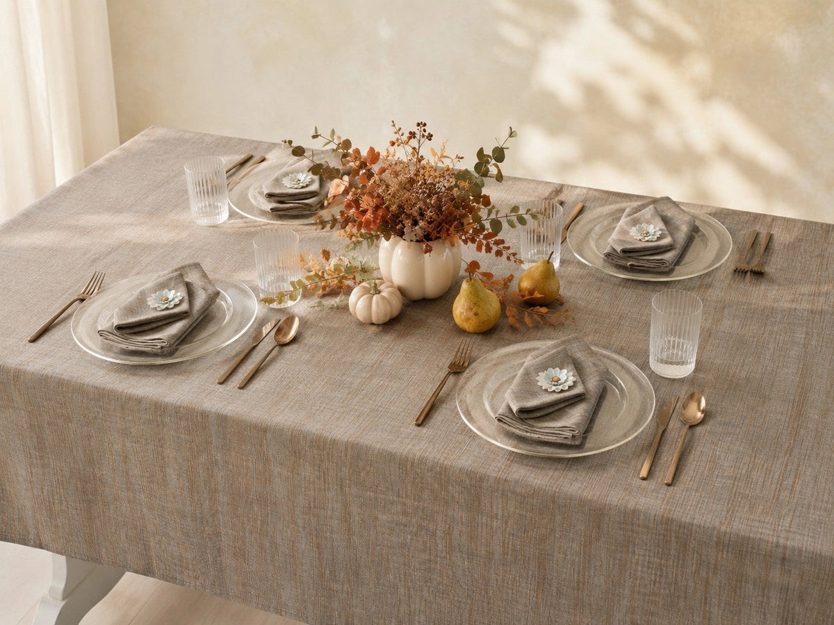 Sustainable Threads Organic Cotton Ikat Handwoven Tablecloth – 90" x 60" – Old Delhi