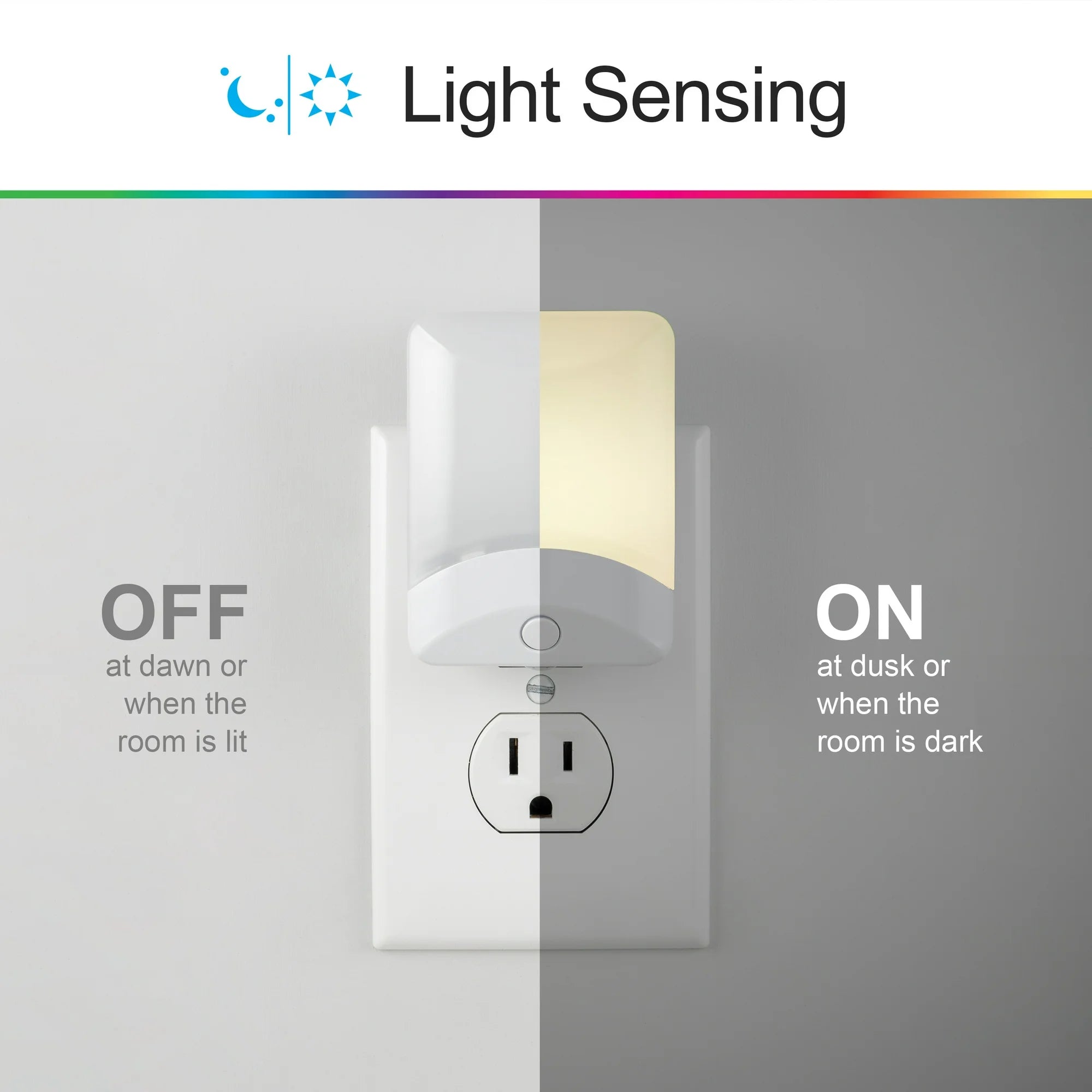 GE Color-Changing Light Sensing LED Night Light