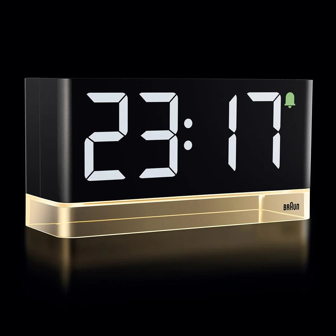 Braun Digital Alarm Clock with Extra Large LED Display – Black