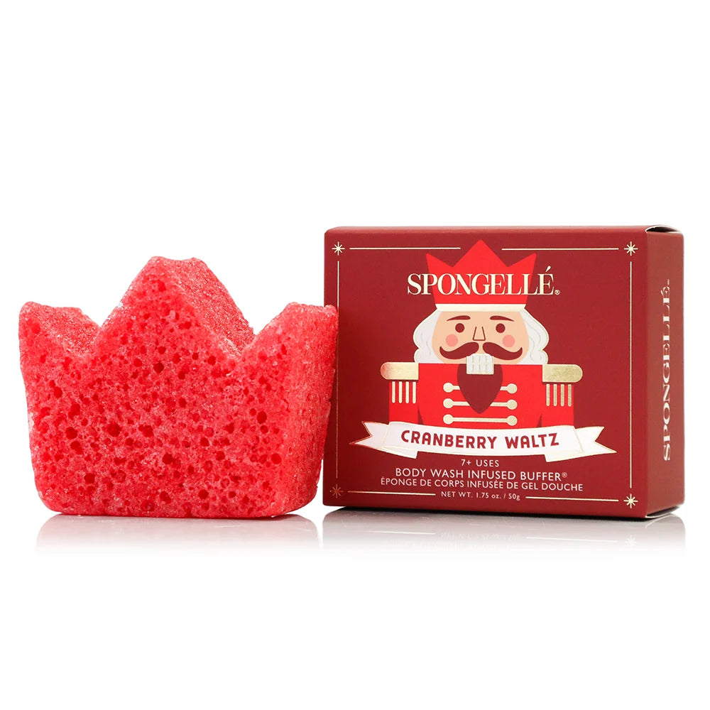 Spongelle Cranberry Waltz Body Buffer – Holiday Nutcracker
