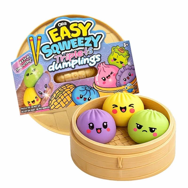 ORB Easy Sqweezy Triplets Dumplings Squishy Toy