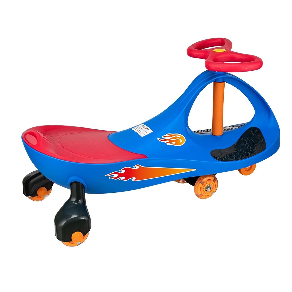 Plasma Glow Light Up Wheels Ride On Toy – Blue & Red