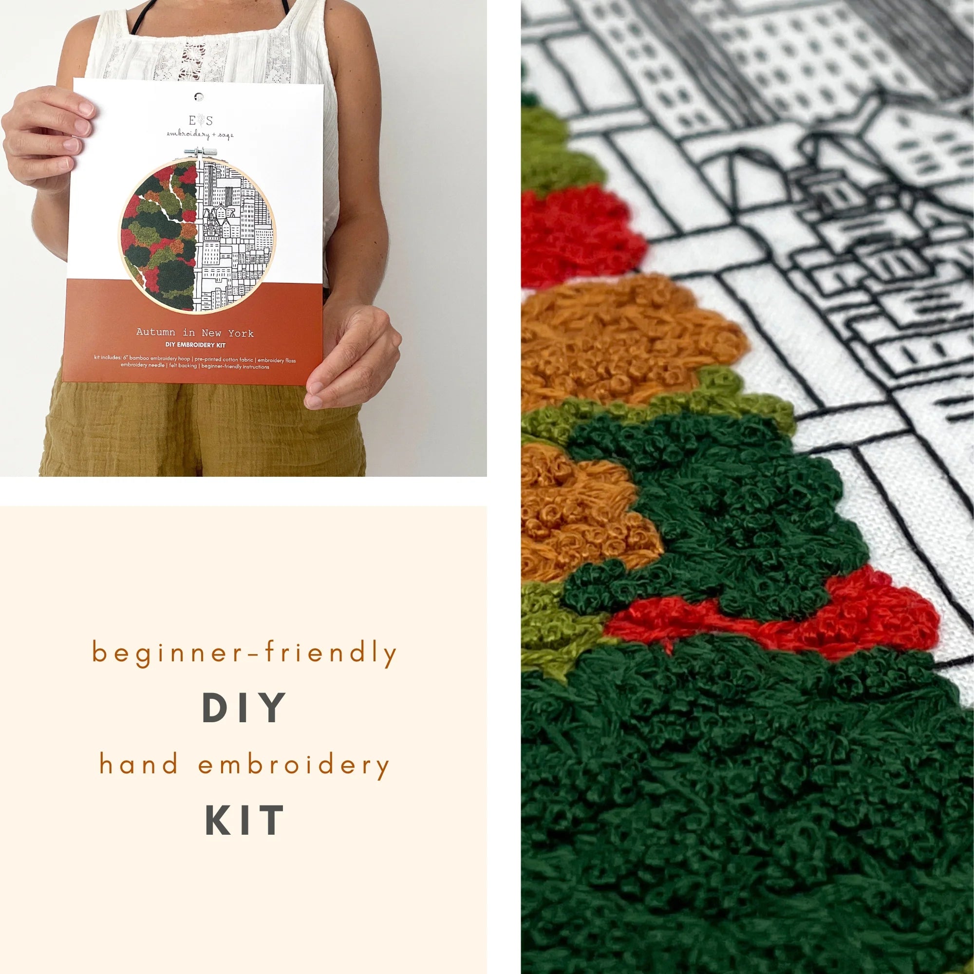 Embroidery & Sage – Autumn In NY - Embroidery Kit