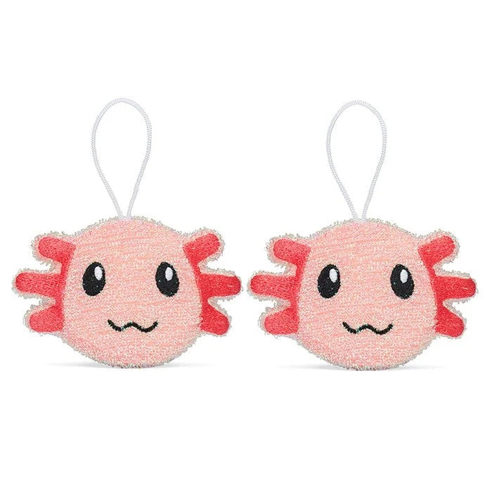 Kikkerland Axolotl Scrub Sponges – Set of 2