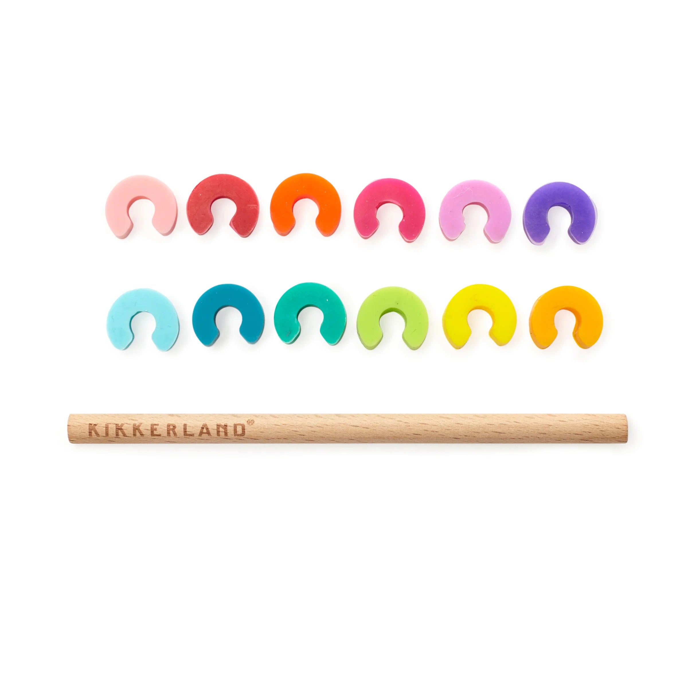 Kikkerland Rainbow Drink Markers – Set of 12