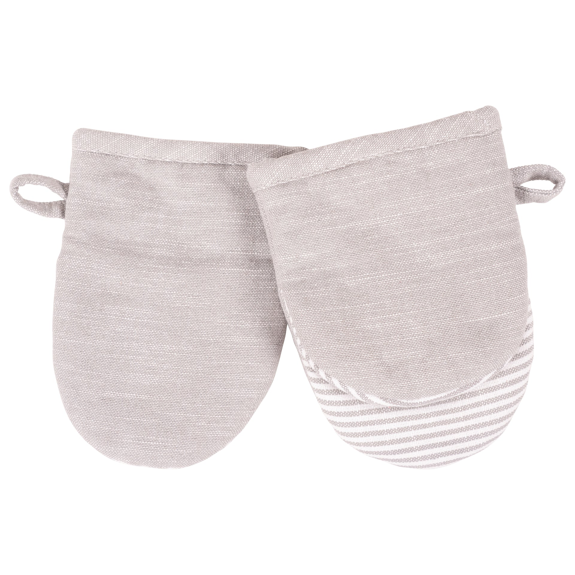 Strada Chambray Mini Mitts – 7" – Gray – Set of 2