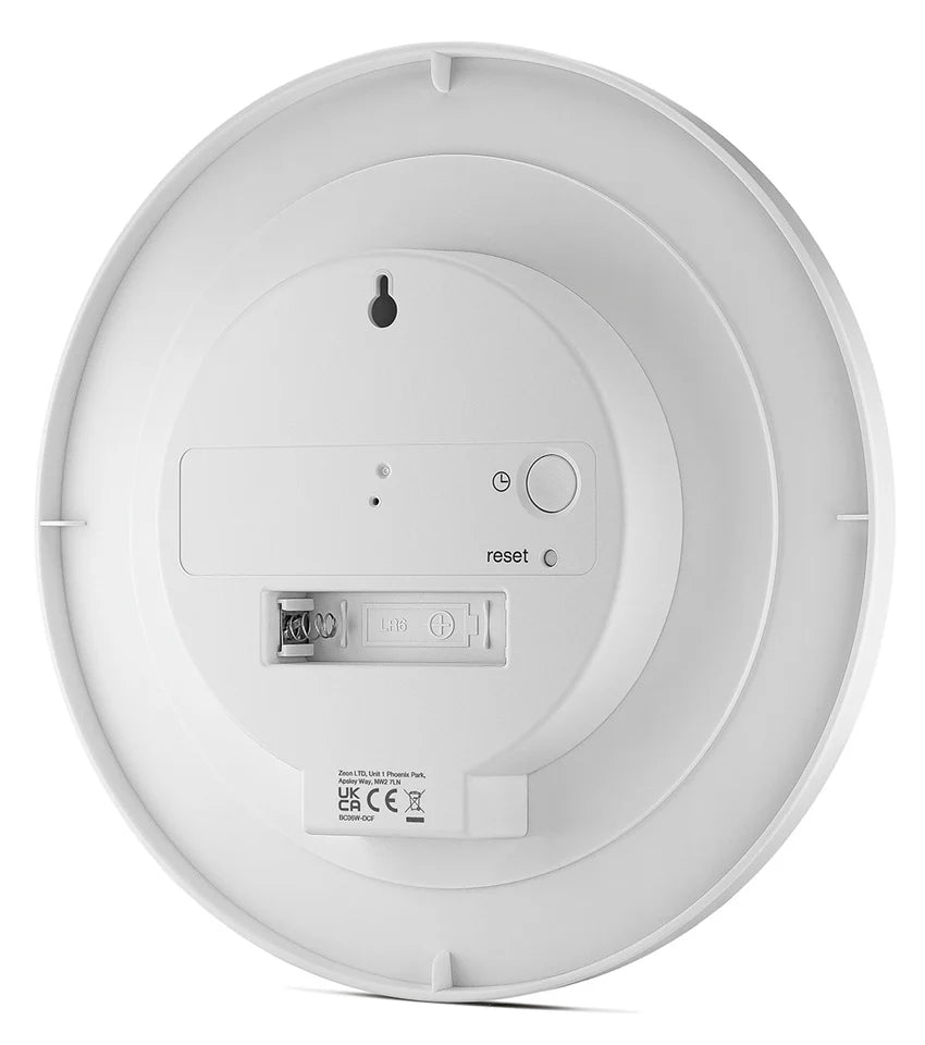 Braun Analogue Wall Clock BC26 With Silent Sweeping Quartz Movement – White - 9"