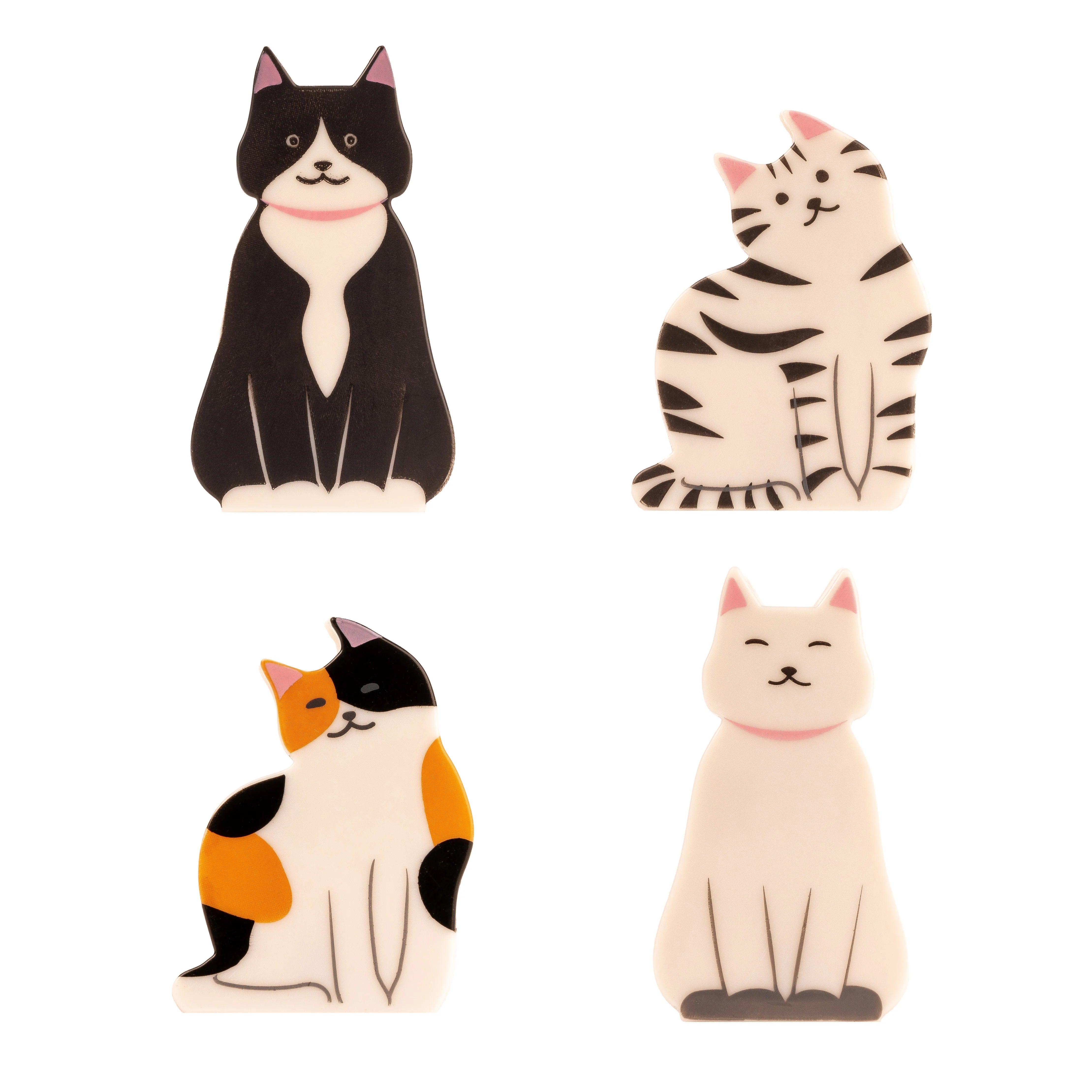Kikkerland Kitty Bag Clips – Set of 4