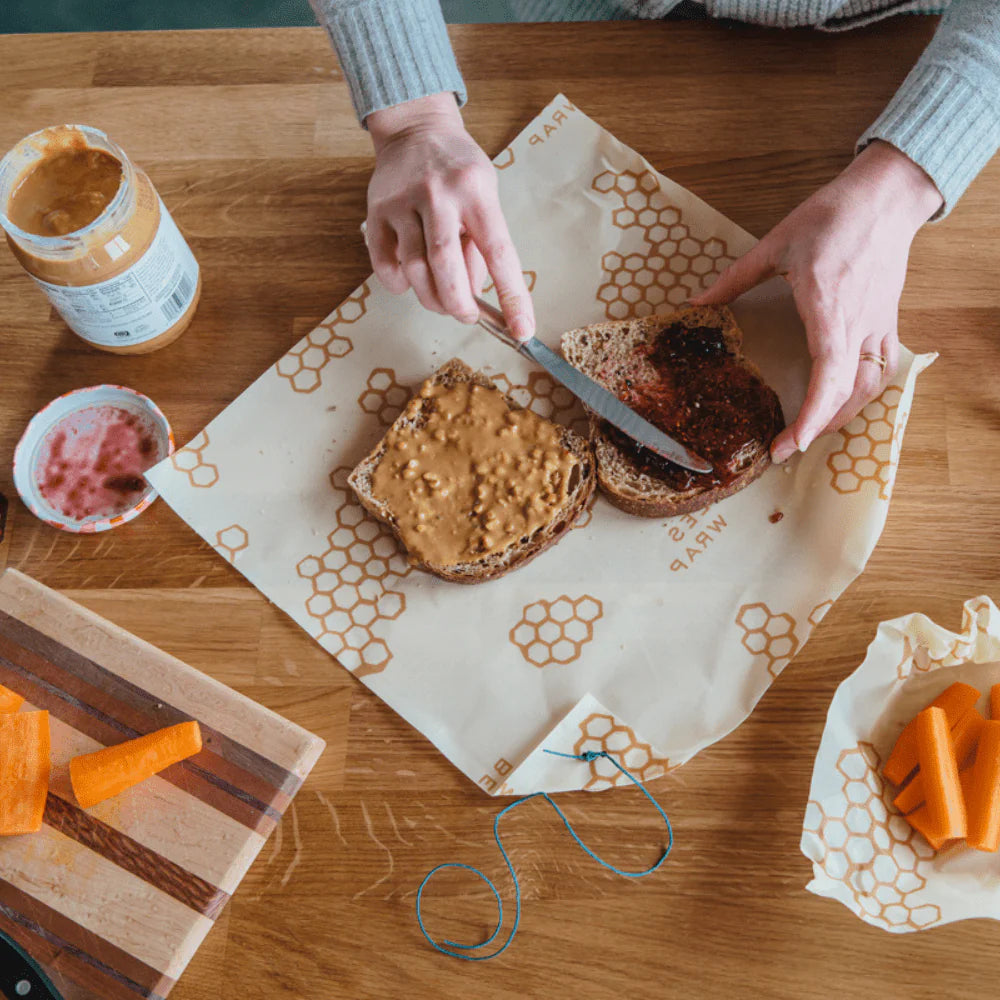 Bees Wrap Eco Friendly Food Storage Sandwich Wrap – Honeycomb