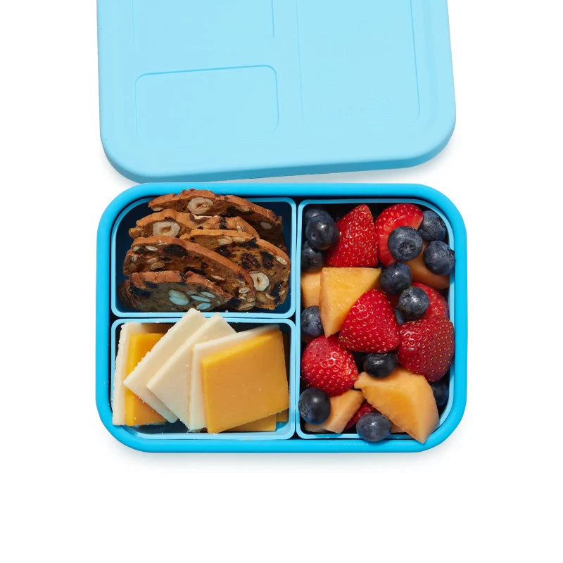 Small Food Grade Silicone Build-a-Bento – 3.6 Cups – Light Blue