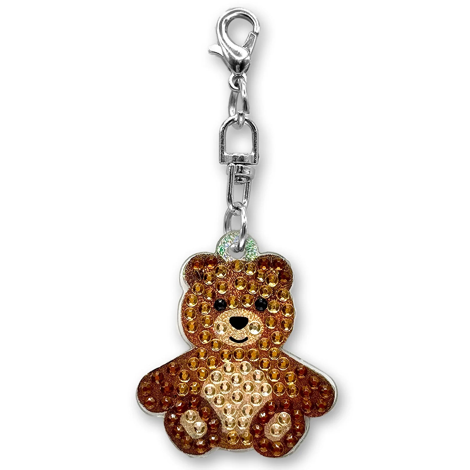 StickerBeans Clip on Sparkling Rhinestone Charms – Teddy Bear