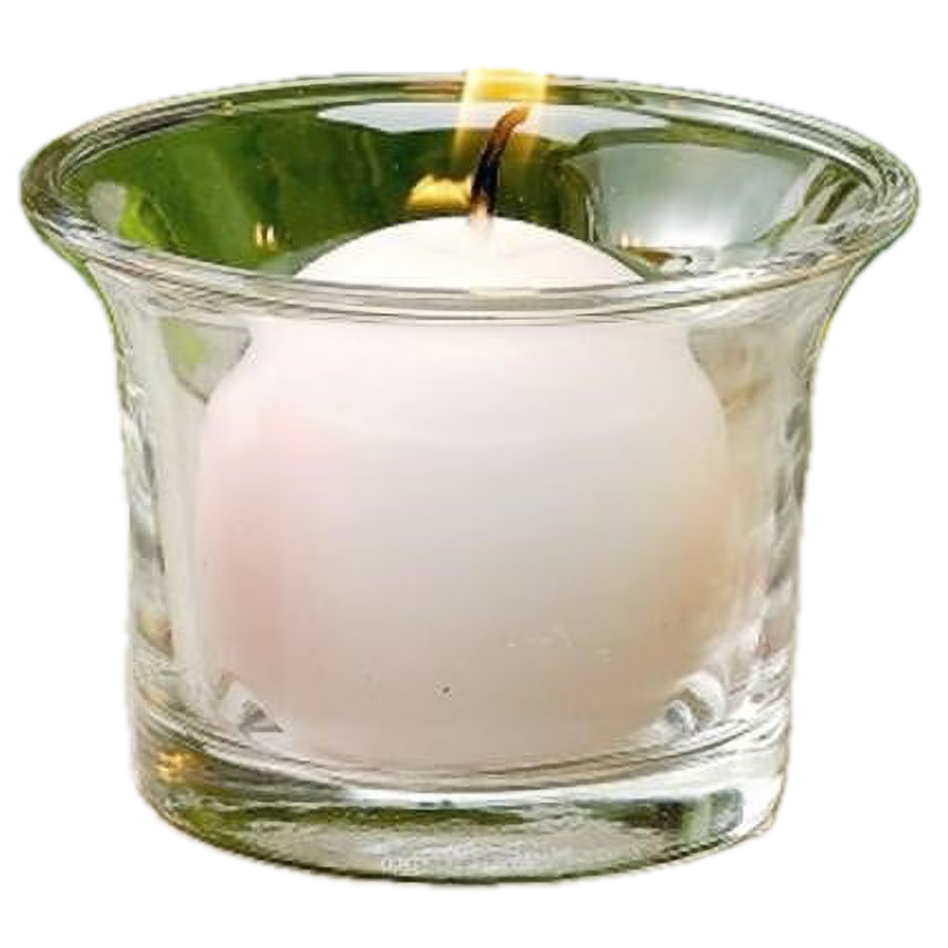 Oyster Glass Votive Candle Holder – 2" x 2"
