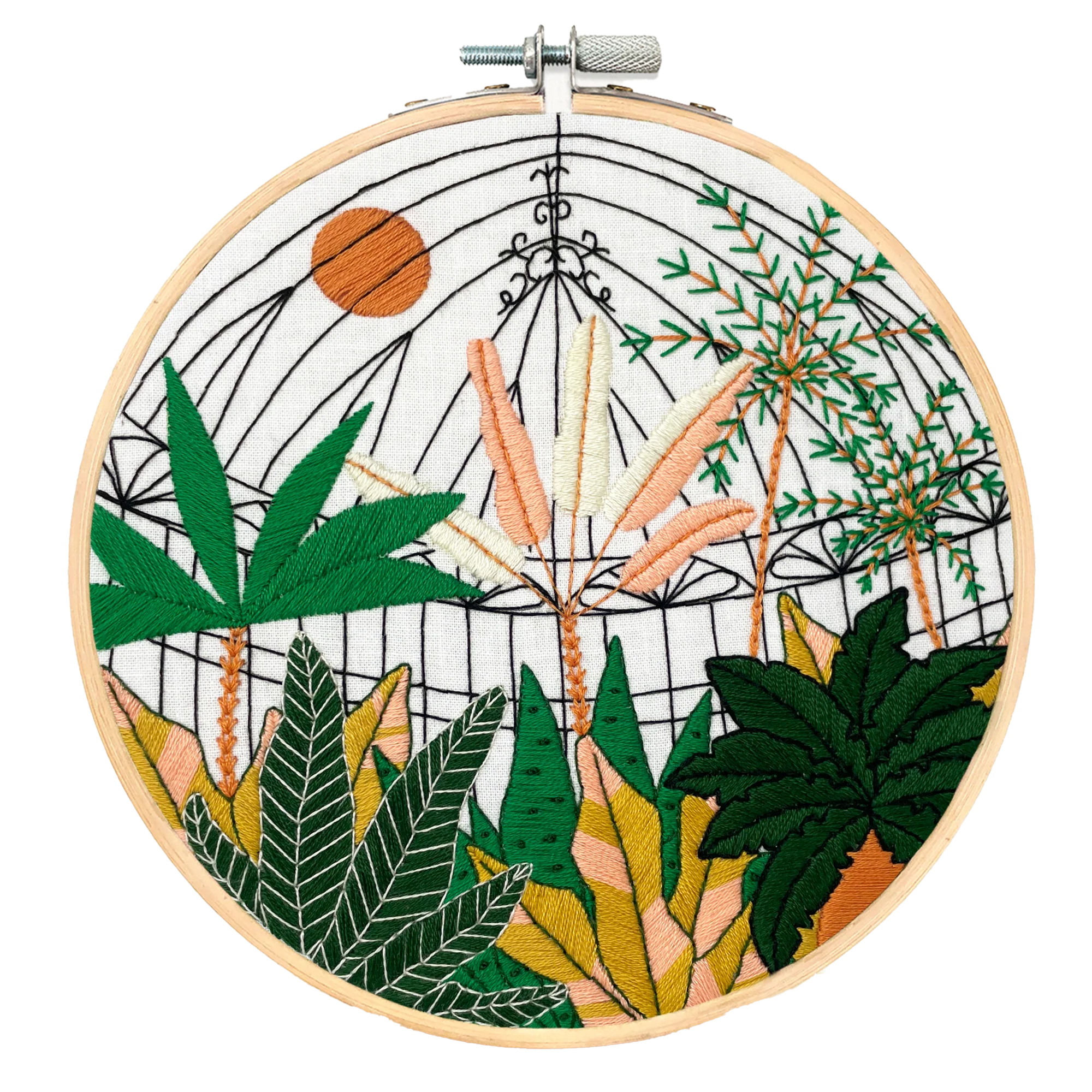 Embroidery & Sage –Botanical Greenhouse Garden - Embroidery Kit