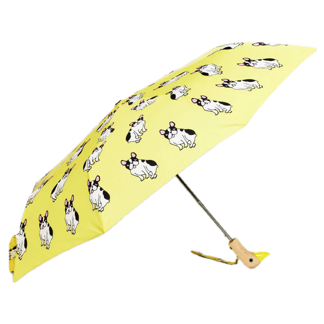 Original Duckhead Auto-Open Eco-Friendly Umbrella – French Bulldog Yellow
