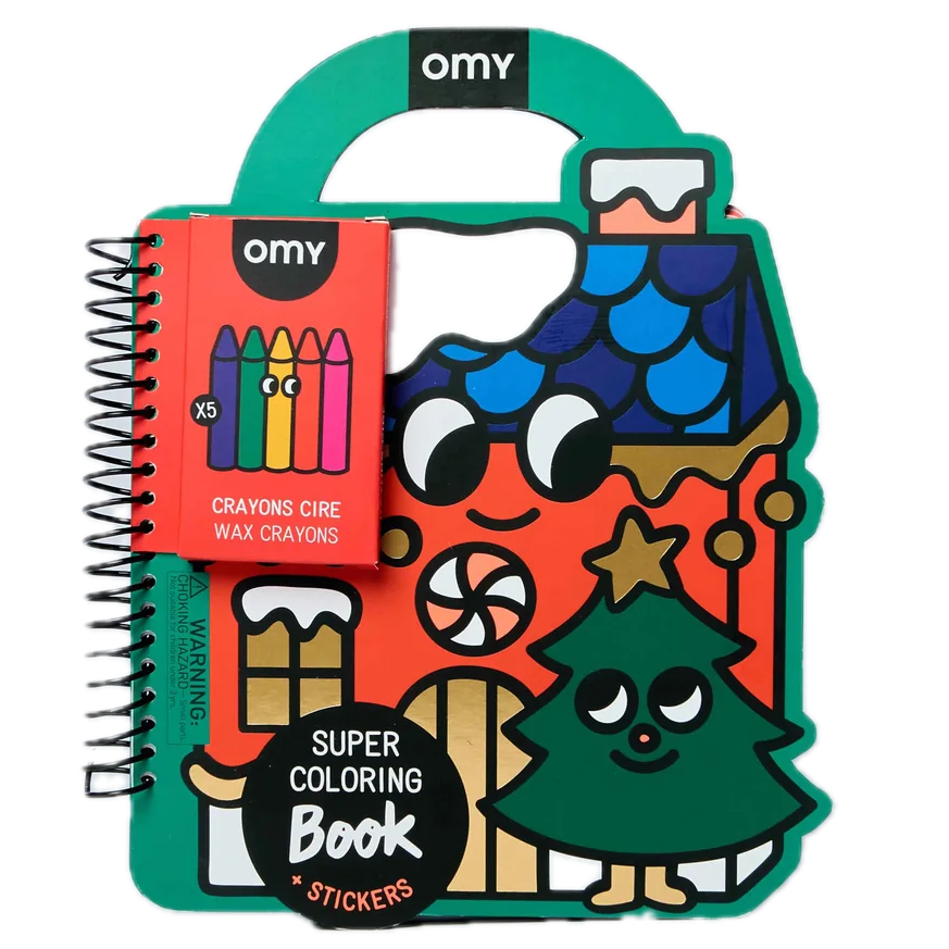 OMY Super Coloring & Stickers Book - Christmas