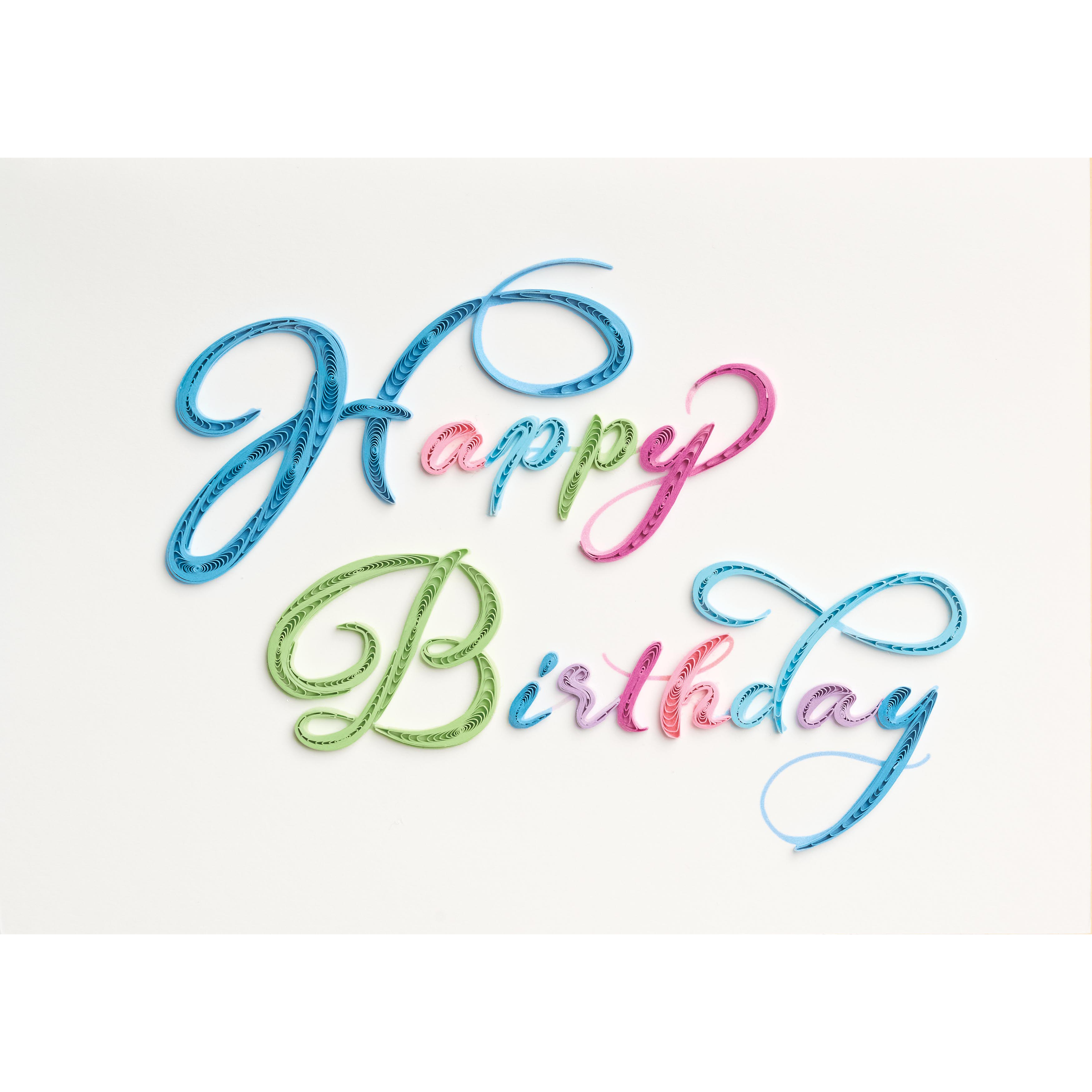 Design Design Handcrafted Birthday Card – Vibrant Birthday Wishes – 1 Card & 1 Envelope