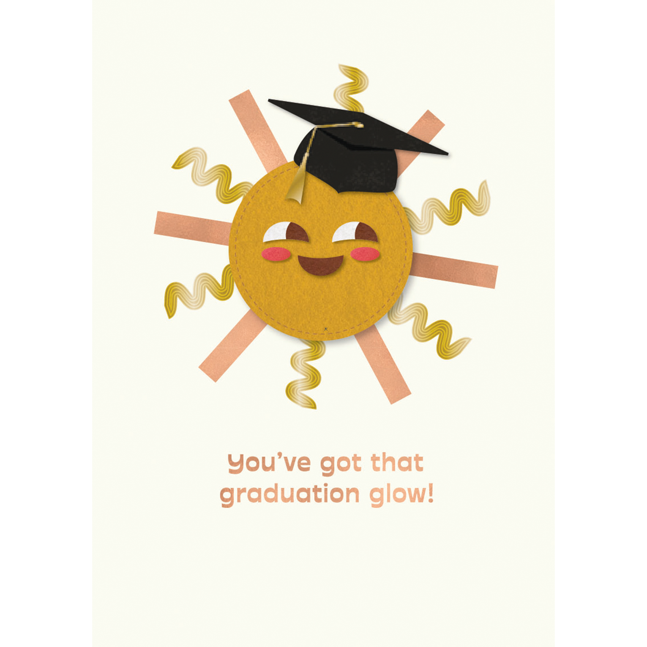 Design Design Handcrafted Graduation Card – Graduation Glow – 1 Card & 1 Envelope