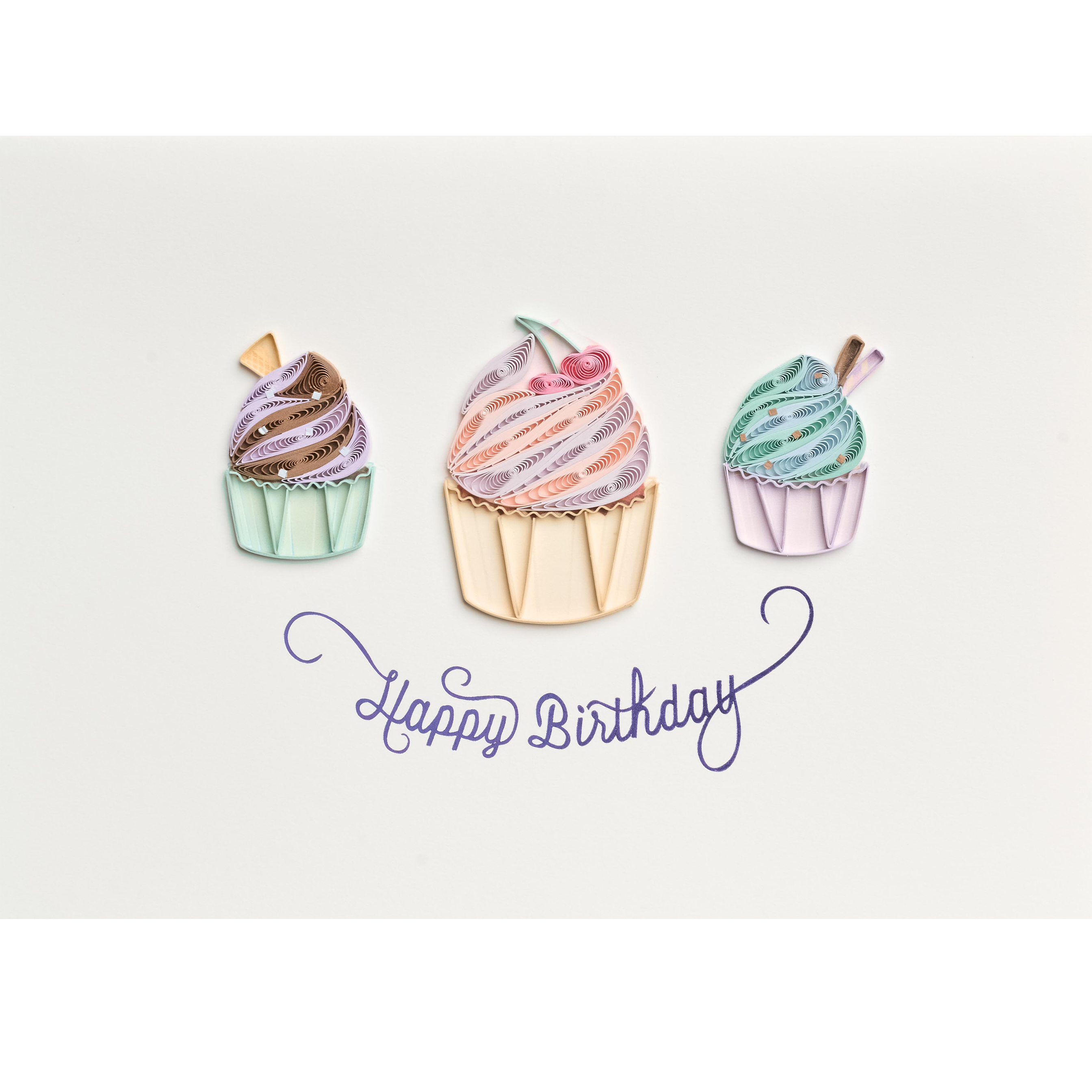 Design Design Handcrafted Birthday Card – Cherry Topped Celebration – 1 Card & 1 Envelope