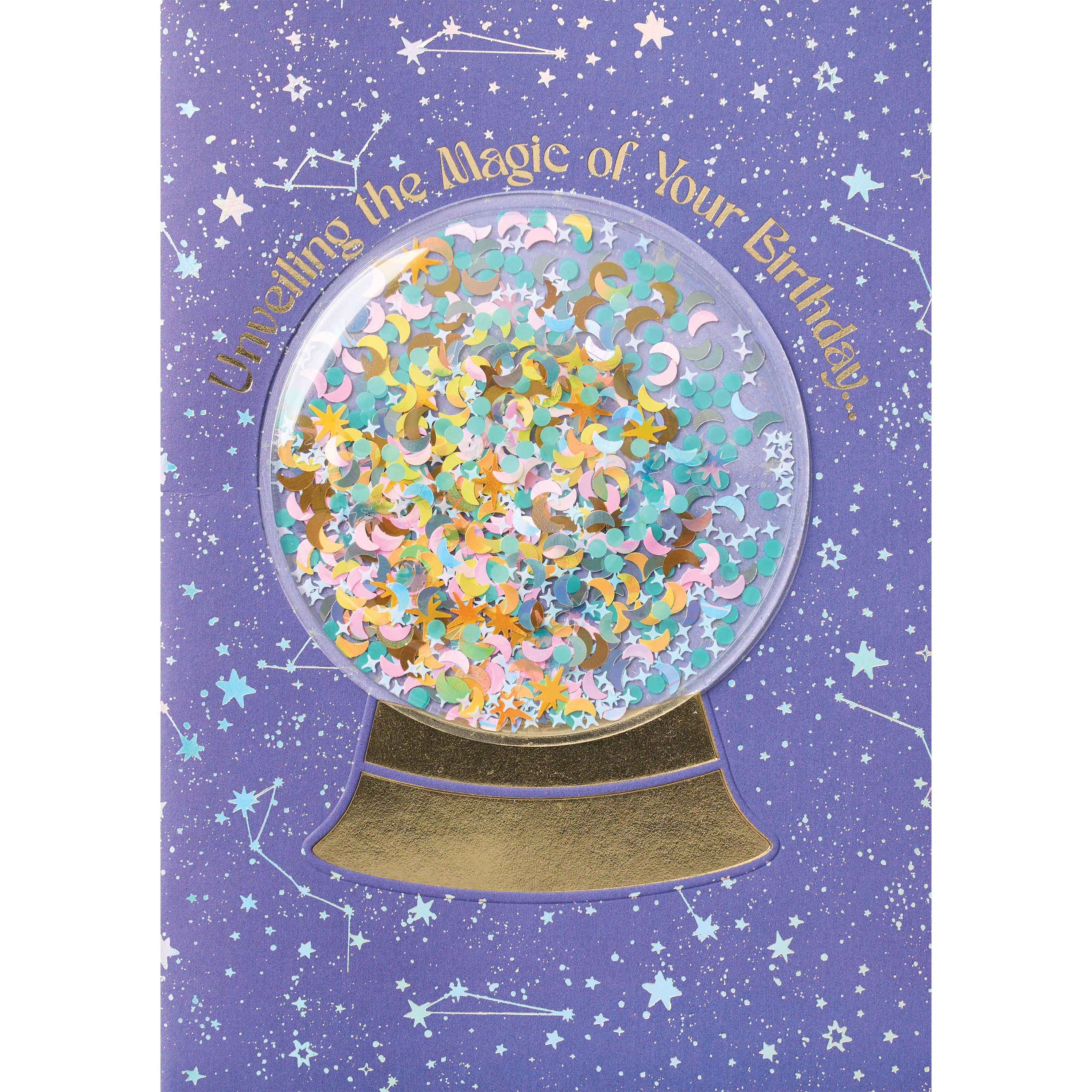 Design Design Handcrafted Birthday Card – Crystal Ball – 1 Card & 1 Envelope
