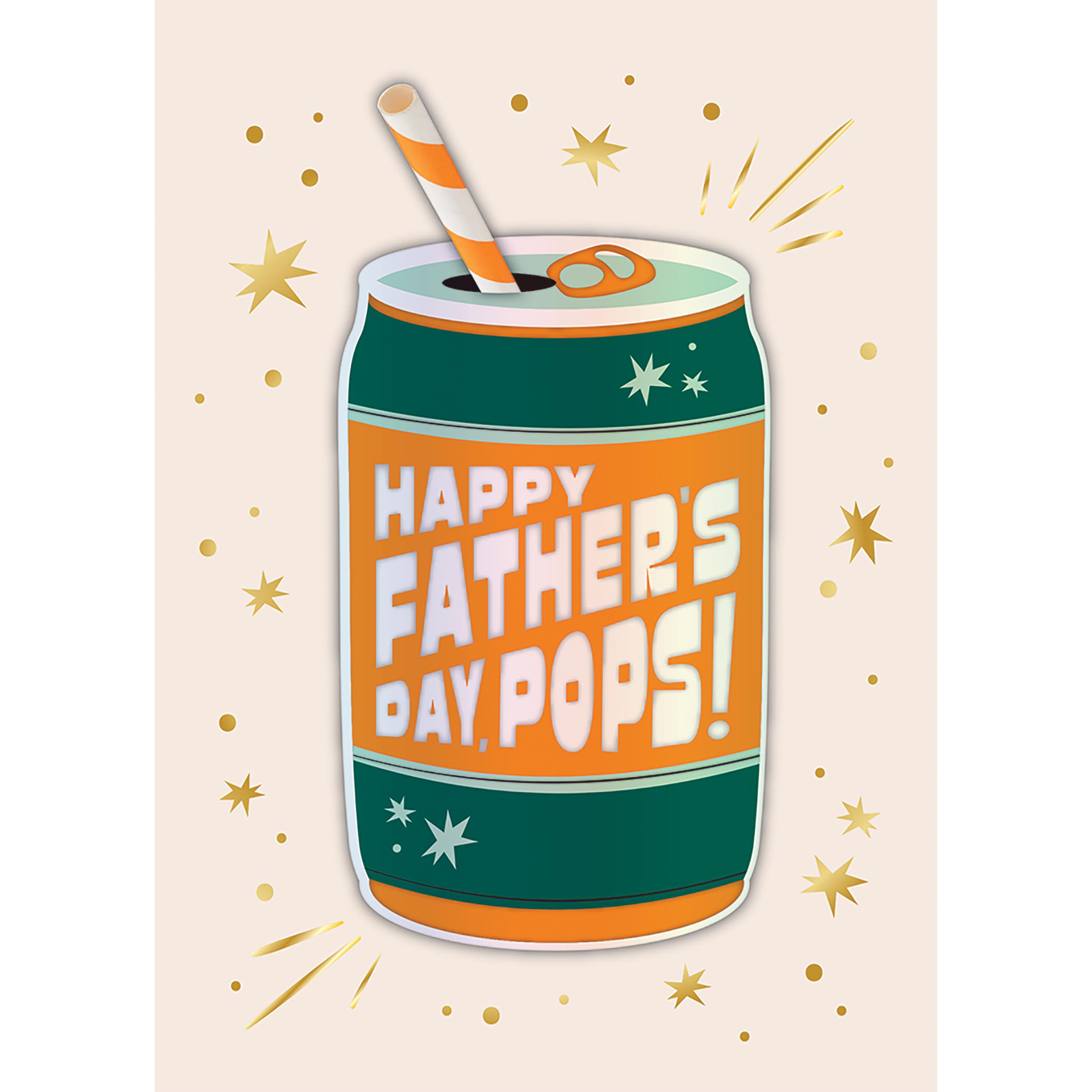 Design Design Handcrafted Father's Day Pops Can Greeting Card – 1 Card & 1 Envelope