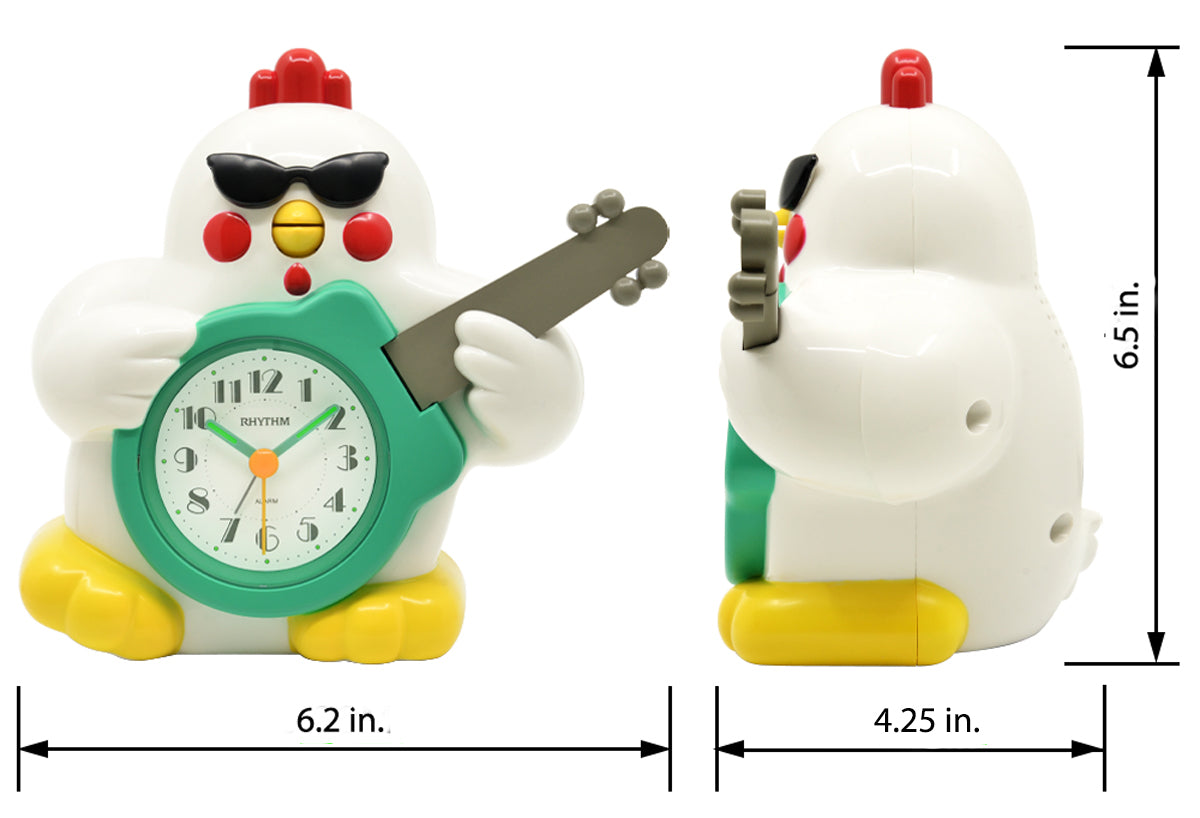 Rock n' Roll Chicken Alarm Clock - NEW
