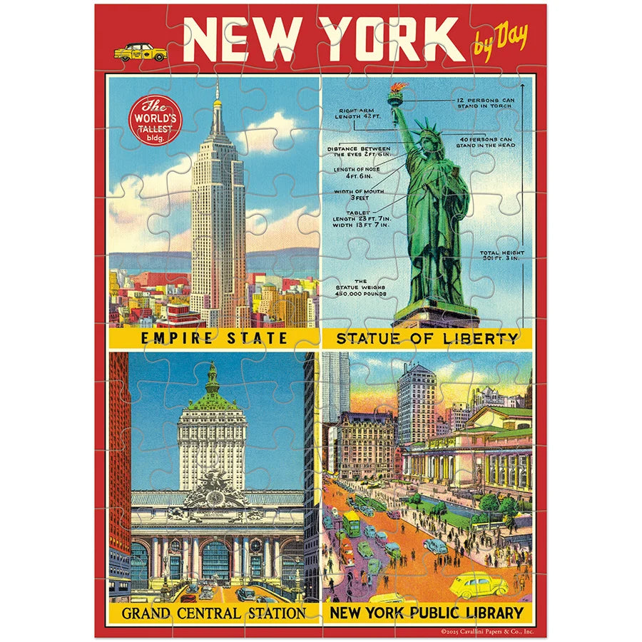 Cavallini & Co. New York City Puzzle Greeting Card – 5 x 7
