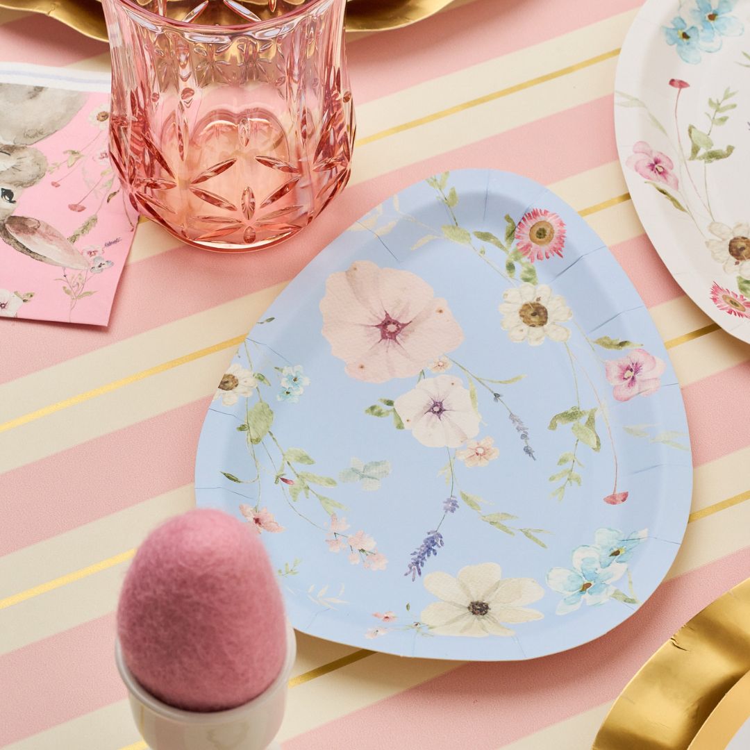 Sophistiplate Die-Cut Egg – Salad & Dessert Plates – 8pk – 4 Assorted Colors