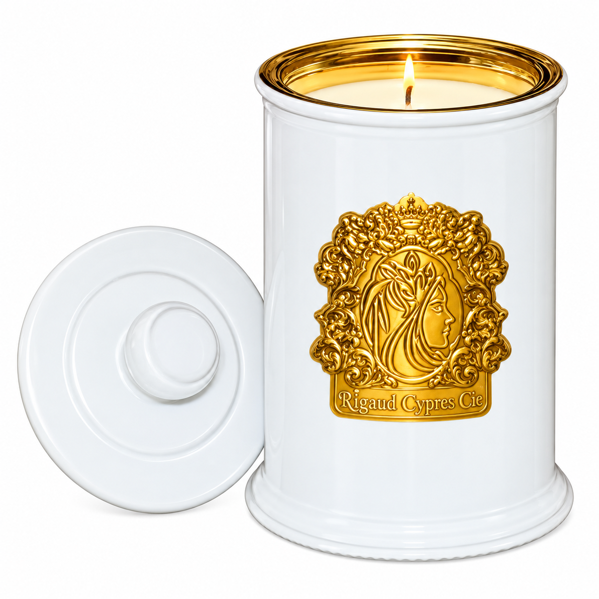 Khush Candle Petite Geste La Kisa Collection – White Lacquer Candle – 5 oz