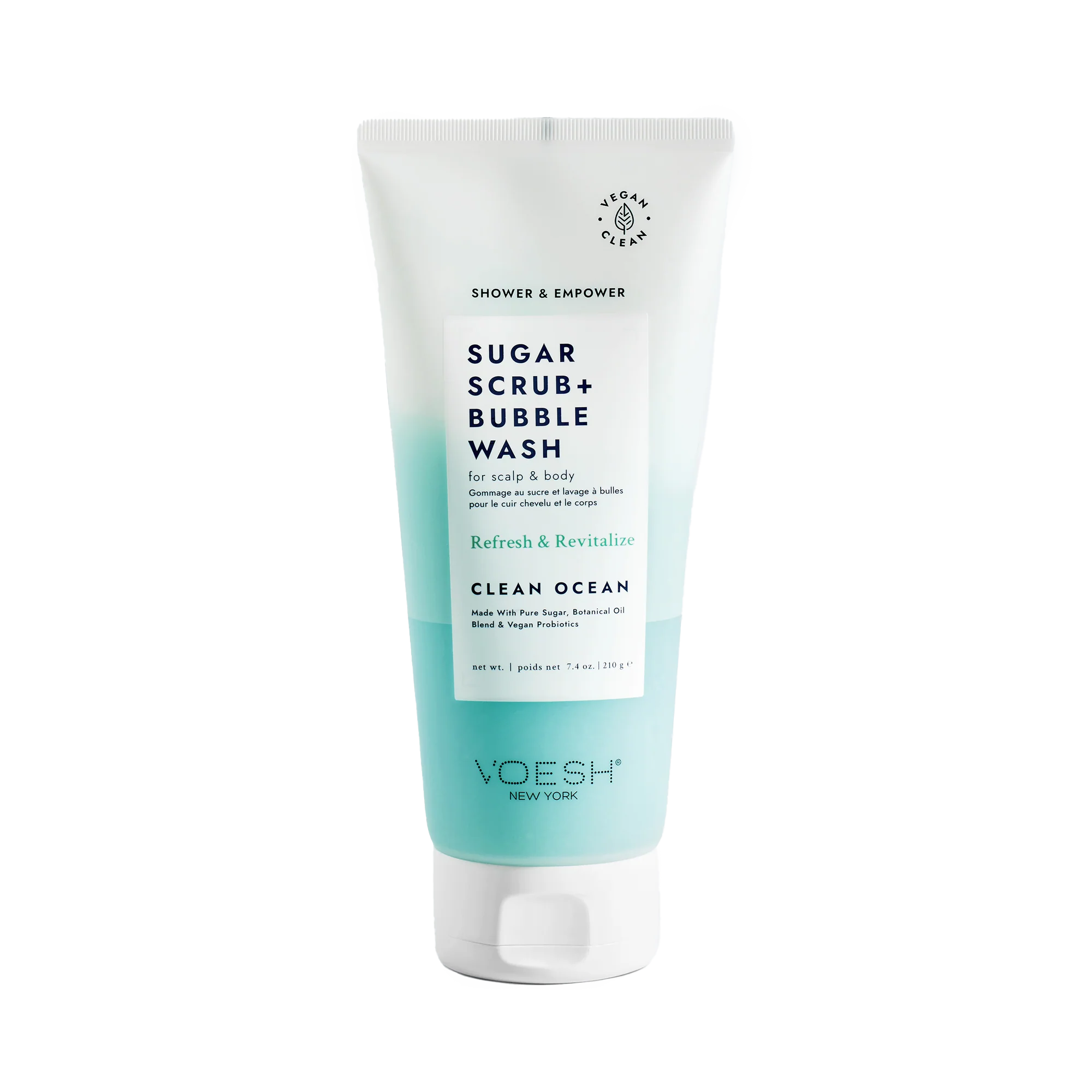 Voesh Sugar Scrub & Bubble Wash – 7.4 oz – Clean Ocean