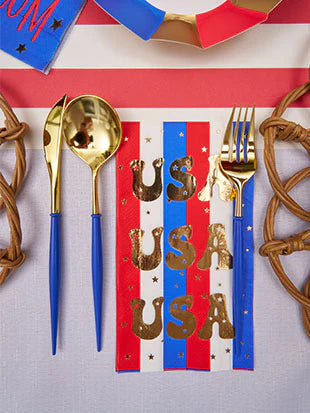 Sophistiplate Paper Guest Towels – Pack of 20 – Modern Patriotic