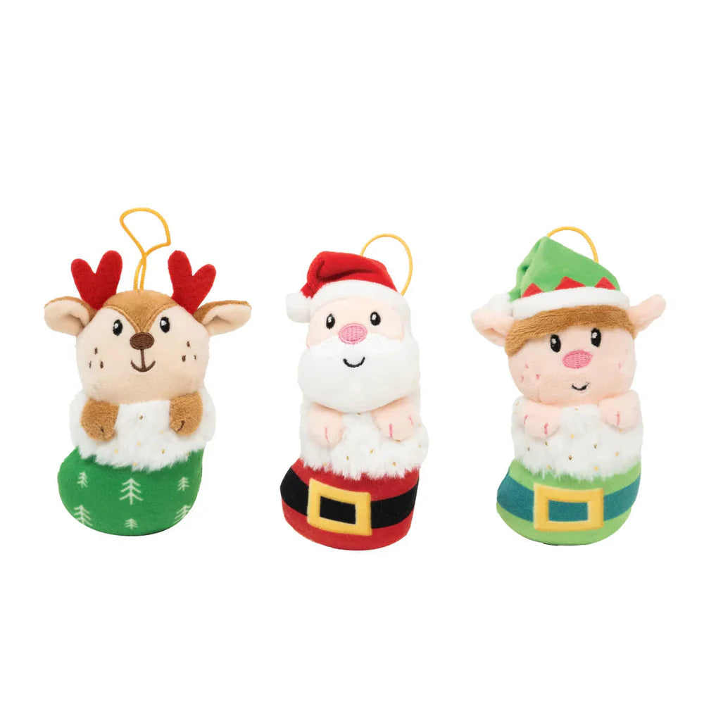 Cozy Hanging Plush Stocking Ornament – Plays Jingle Bells – 5" – Assorted