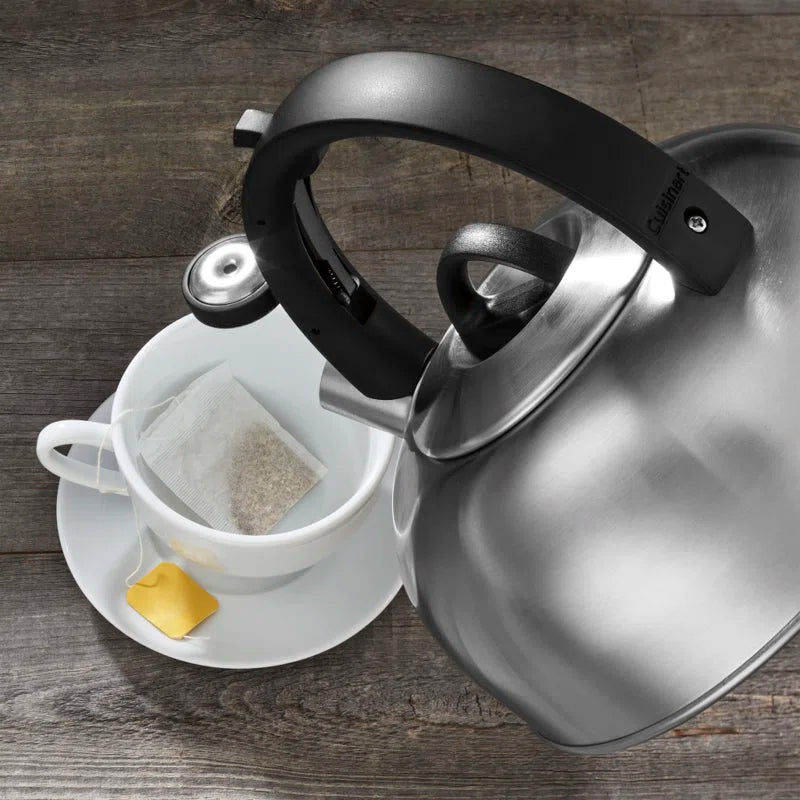 Cuisinart Classic Brillance Brushed Stainless Whistling Tea Kettle – 2-QT