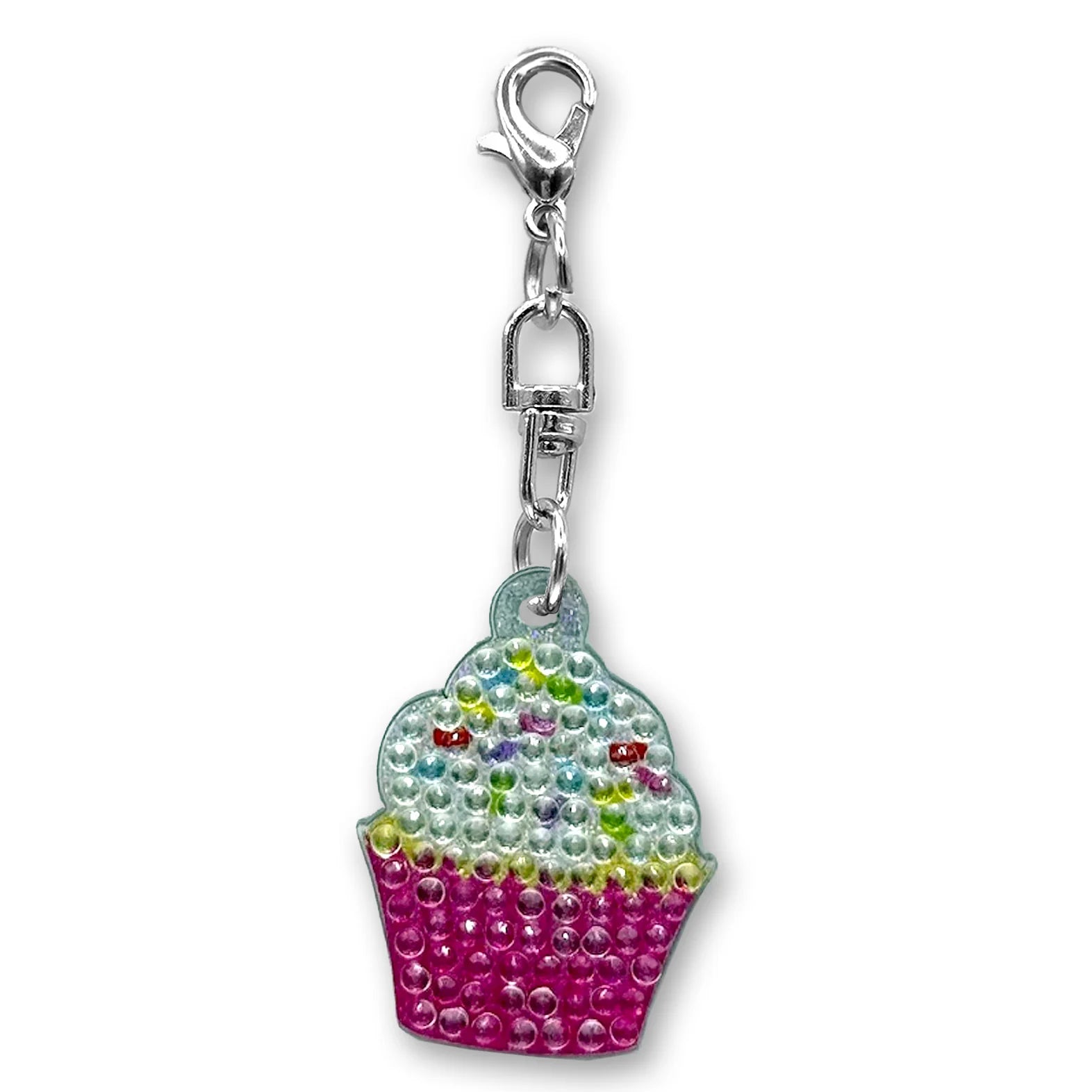 StickerBeans Clip on Sparkling Rhinestone Charms – Cupcake