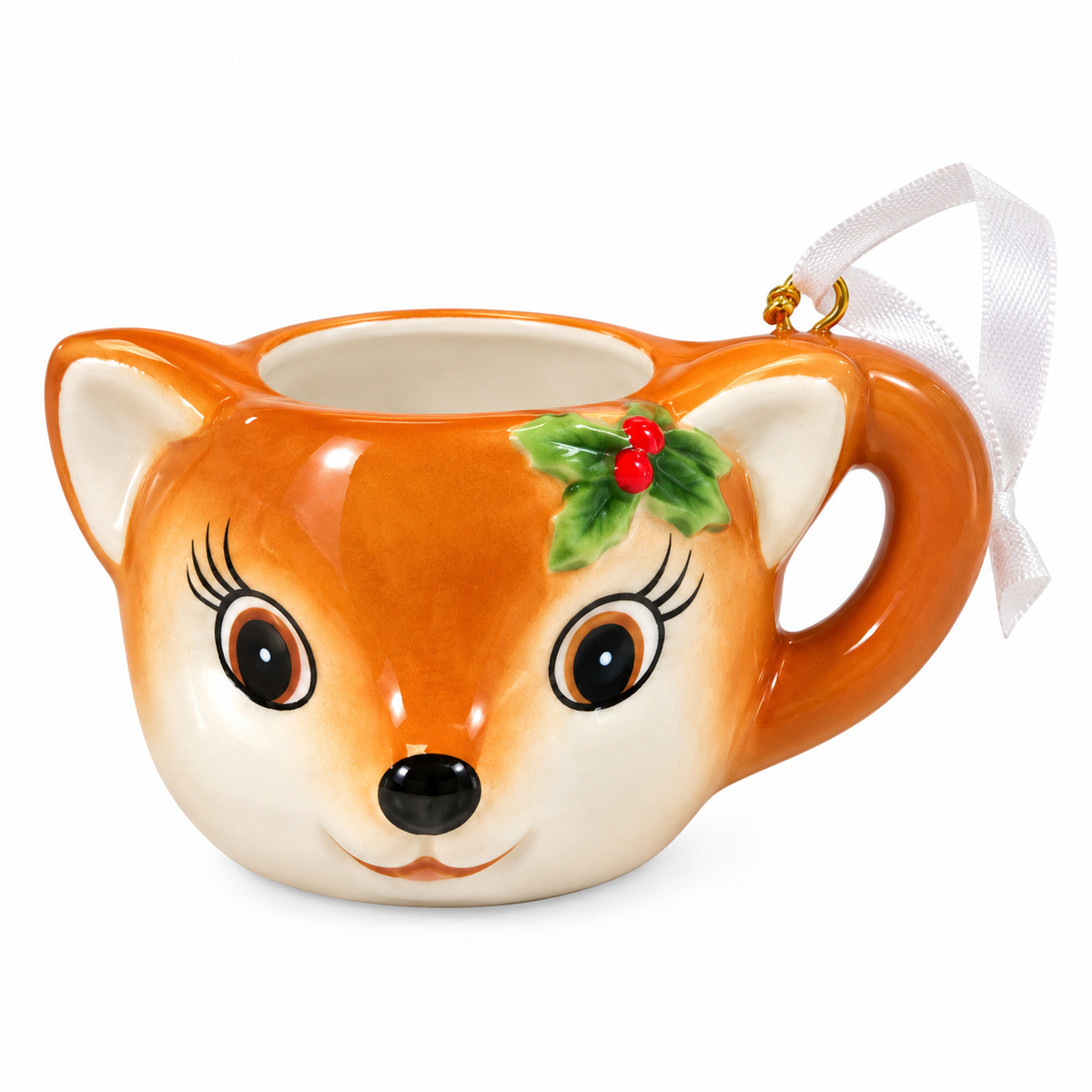 Mr. Christmas Ceramic Mini Christmas Mug Ornament – 1.5" – Assorted – Each Sold Separately