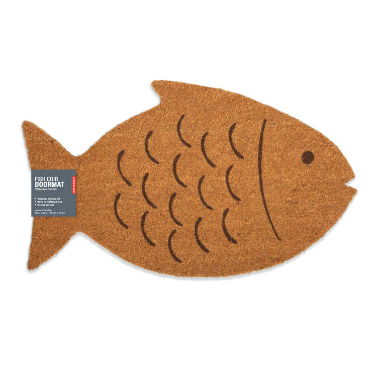 Kikkerland Fish Coir Doormat – 30" x 18"