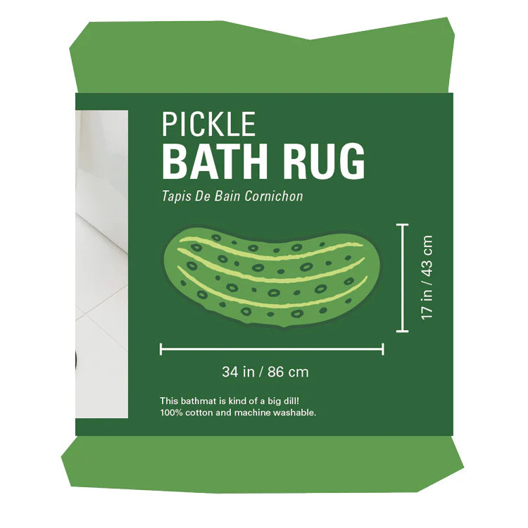 Kikkerland Pickle Bath Rug – 34" x 17"