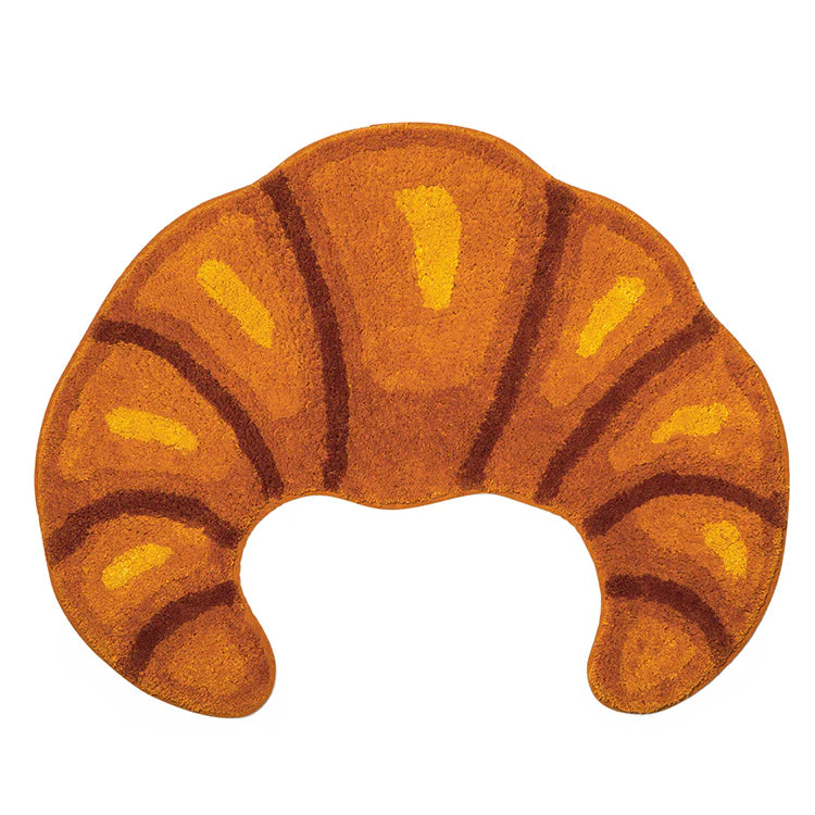Kikkerland Croissant Bath Rug – 26" x 20"