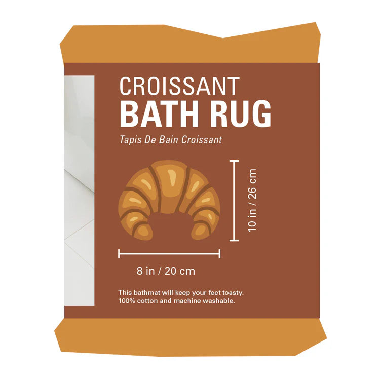Kikkerland Croissant Bath Rug – 26" x 20"