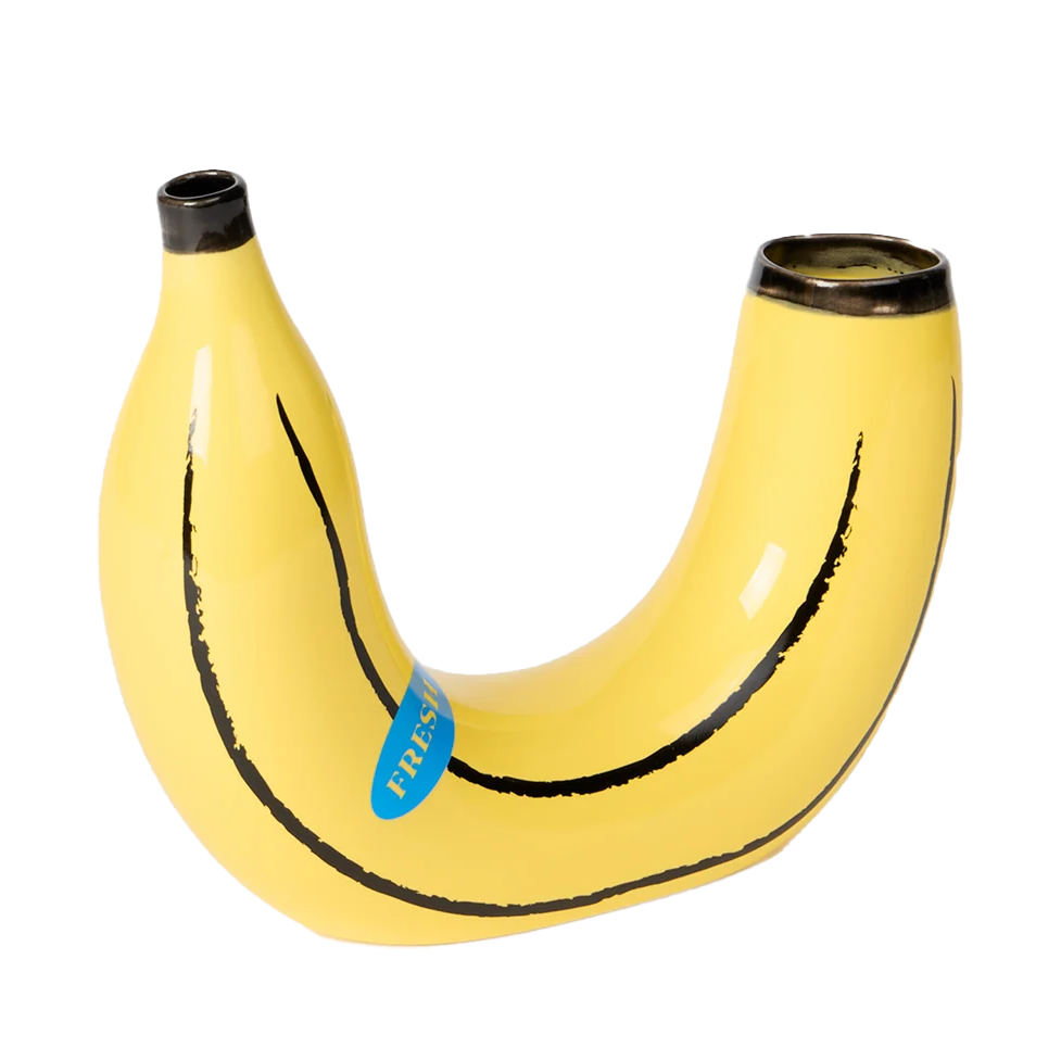 Farmers' Market Banana Ceramic Flower Vase
