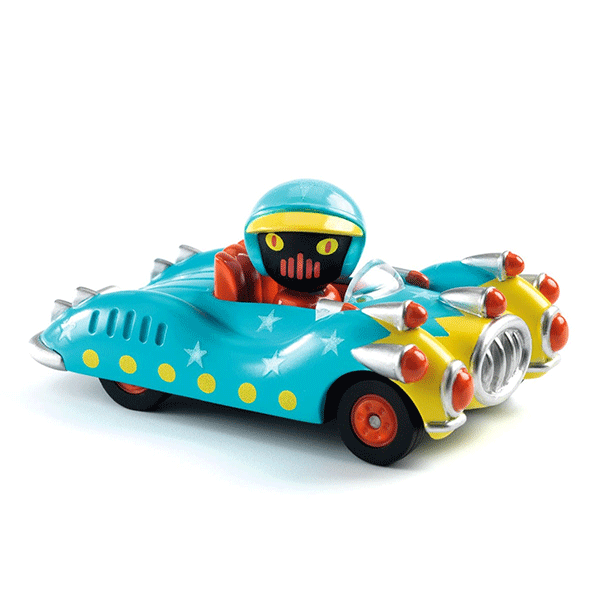 Djeco Crazy Motors Toy Car For Kids – Blue Gun
