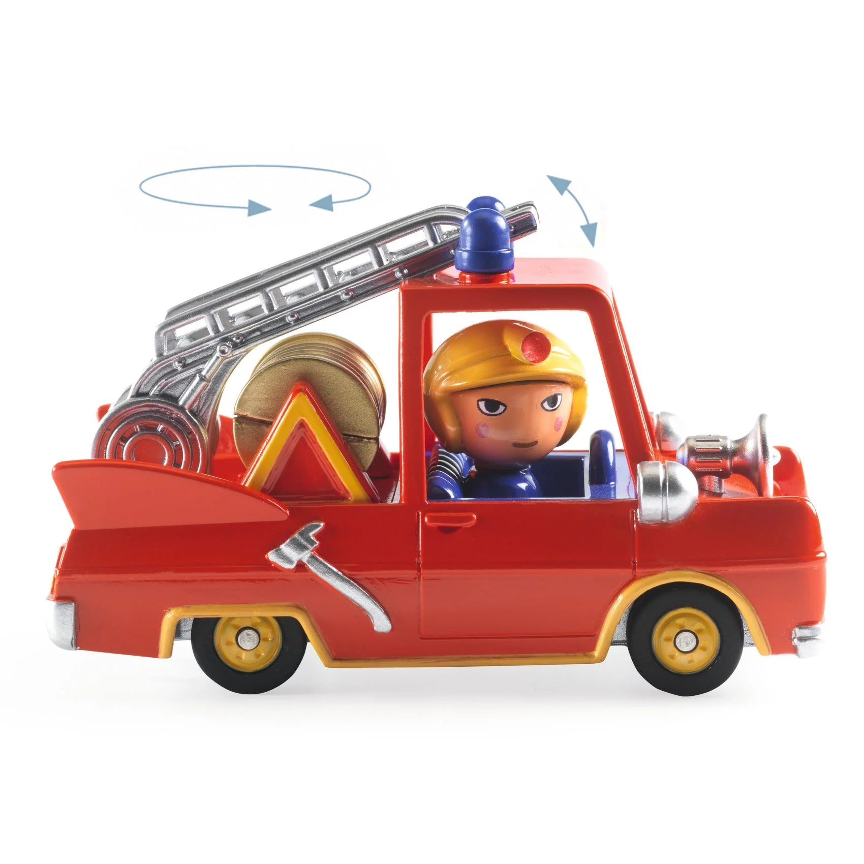 Djeco Crazy Motors Toy Car For Kids – Little Fire Truck